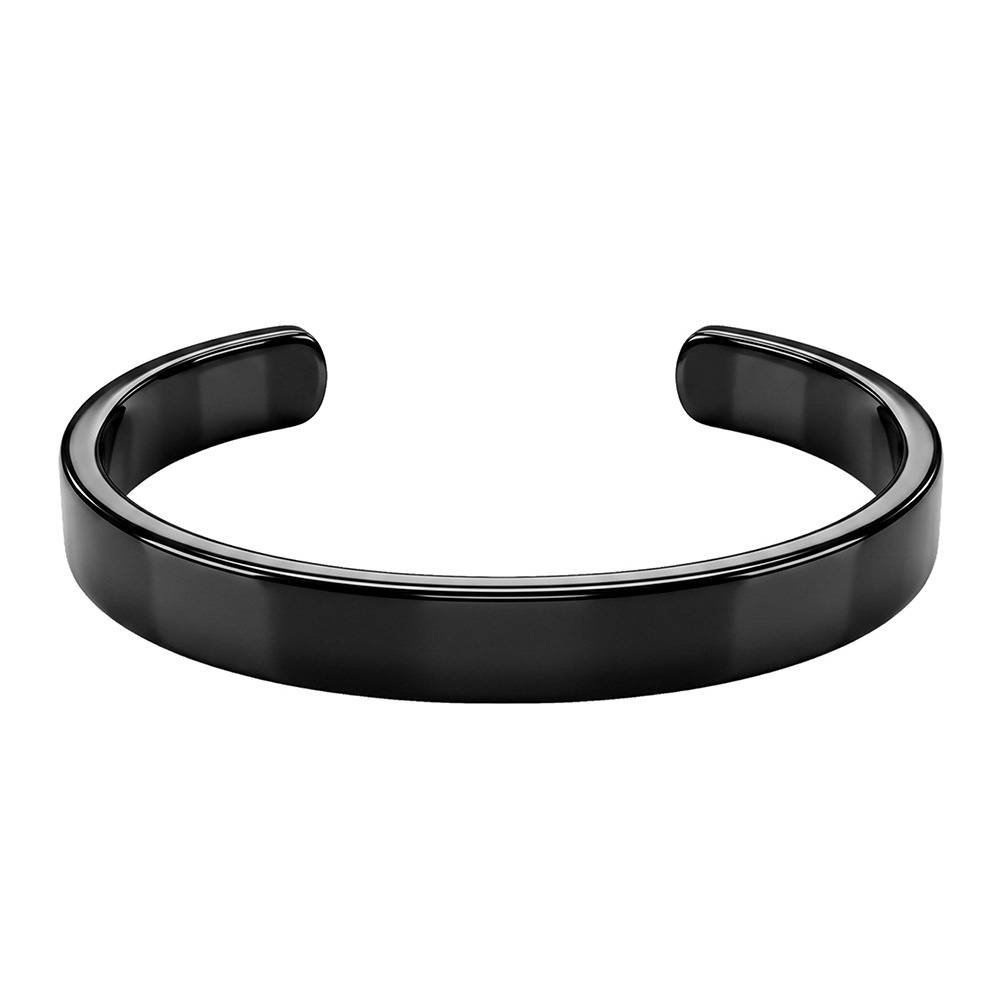 Midnight Code Black Rhodium Cuff For Men | Gifts For Men & Boys| Waterproof, Anti Tarnish, Skin Safe Jewellery : OMBR0145