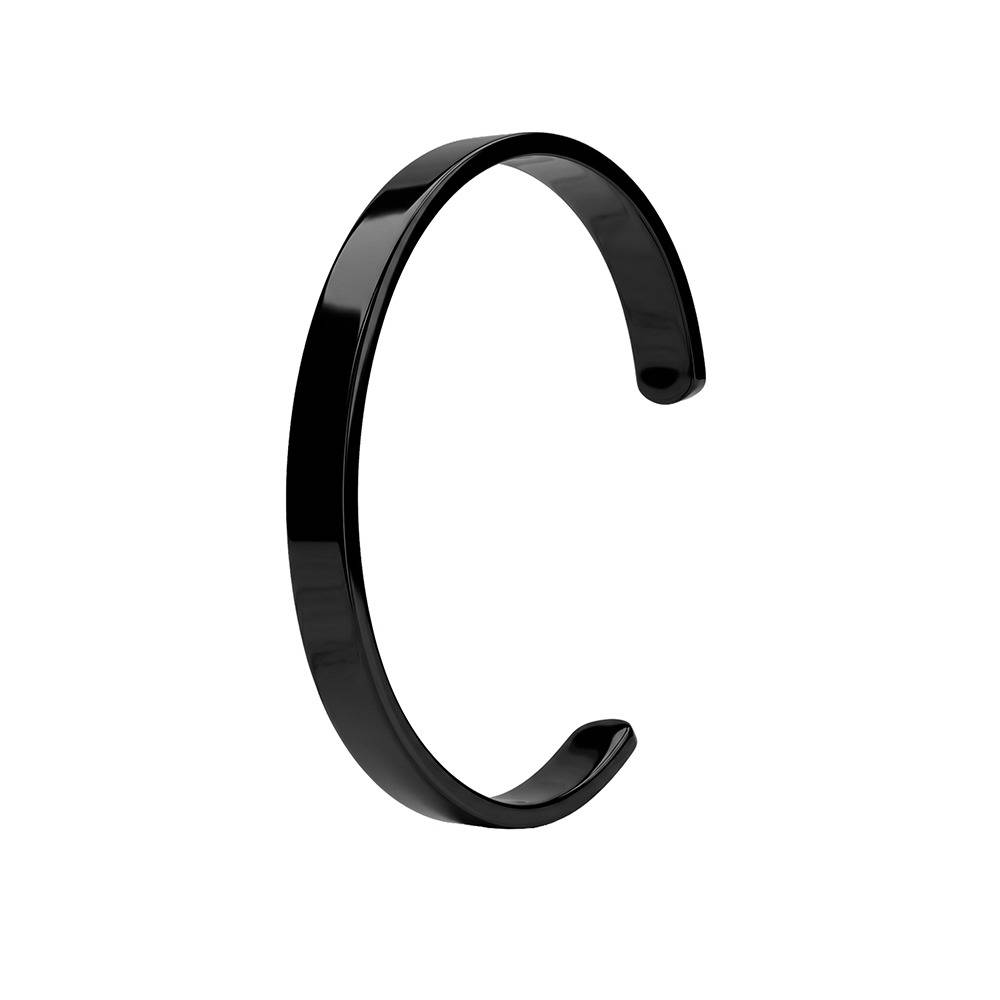 Midnight Code Black Rhodium Cuff For Men | Gifts For Men & Boys| Waterproof, Anti Tarnish, Skin Safe Jewellery : OMBR0145