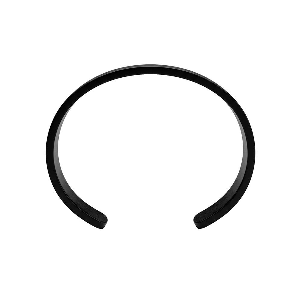 Midnight Code Black Rhodium Cuff For Men | Gifts For Men & Boys| Waterproof, Anti Tarnish, Skin Safe Jewellery : OMBR0145