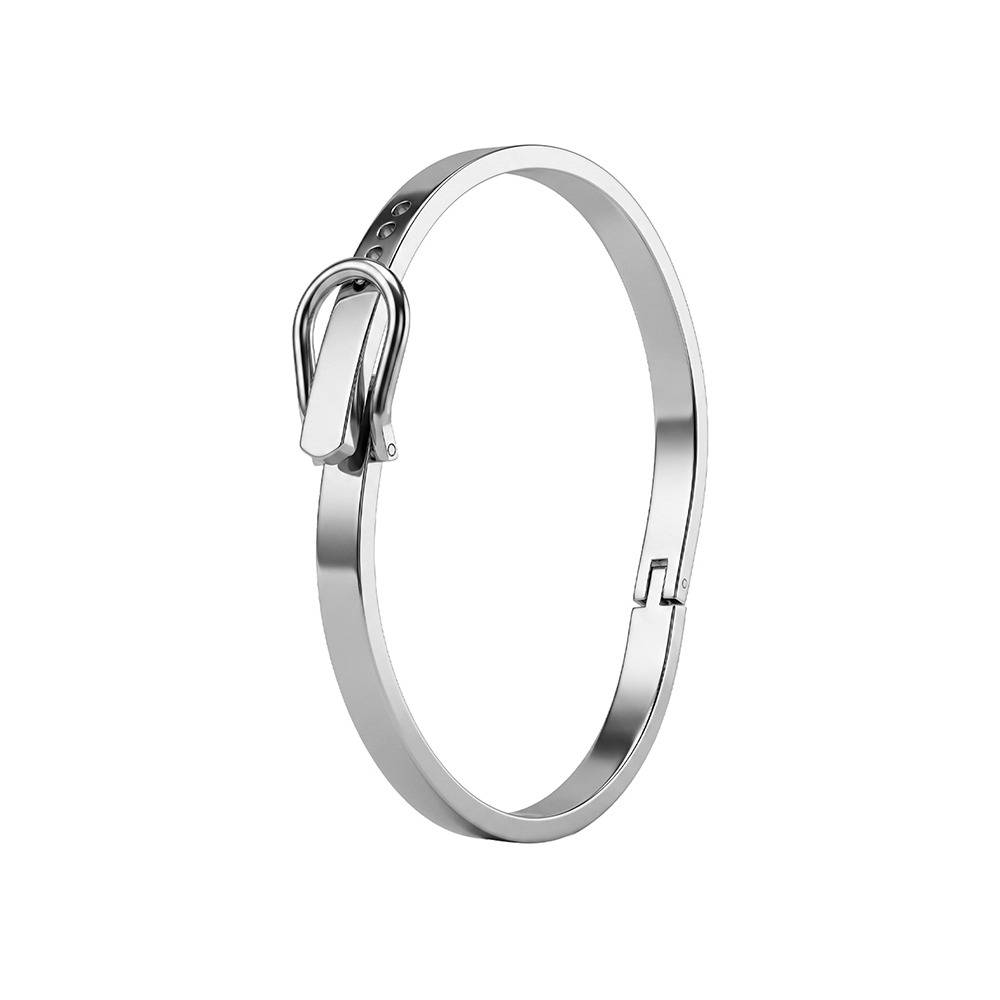 Locked Down Rhodium Plated Cuff For Men | Gifts For Men & Boys| Waterproof, Anti Tarnish, Skin Safe Jewellery : OMBR0147