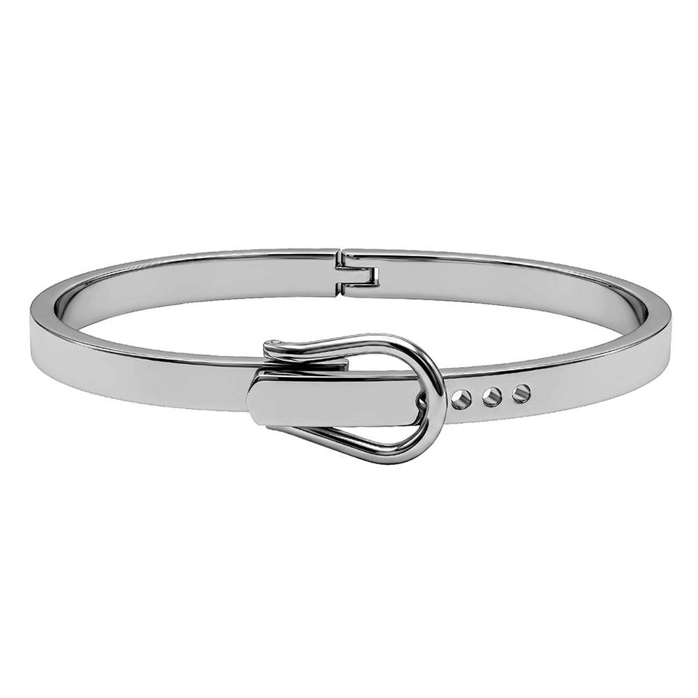 Locked Down Rhodium Plated Cuff For Men | Gifts For Men & Boys| Waterproof, Anti Tarnish, Skin Safe Jewellery : OMBR0147