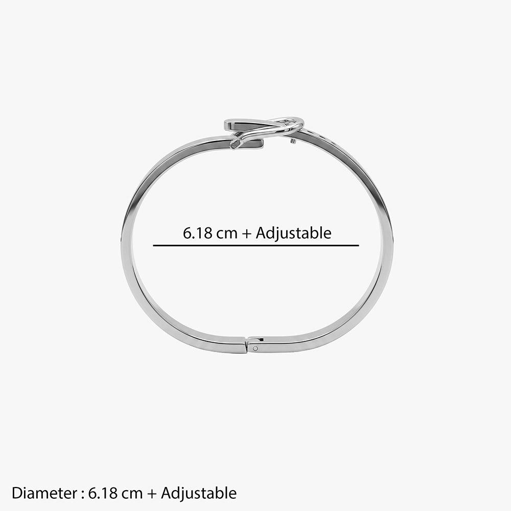 Locked Down Rhodium Plated Cuff For Men | Gifts For Men & Boys| Waterproof, Anti Tarnish, Skin Safe Jewellery : OMBR0147