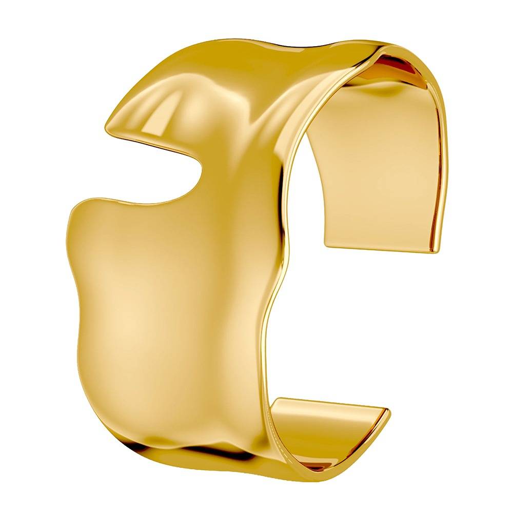 Sharp Mood Gold Plated Cuff Bracelet |Gifts For Women & Girls| Waterproof, Anti Tarnish, Skin Safe Jewellery 18K Gold : OMBR04