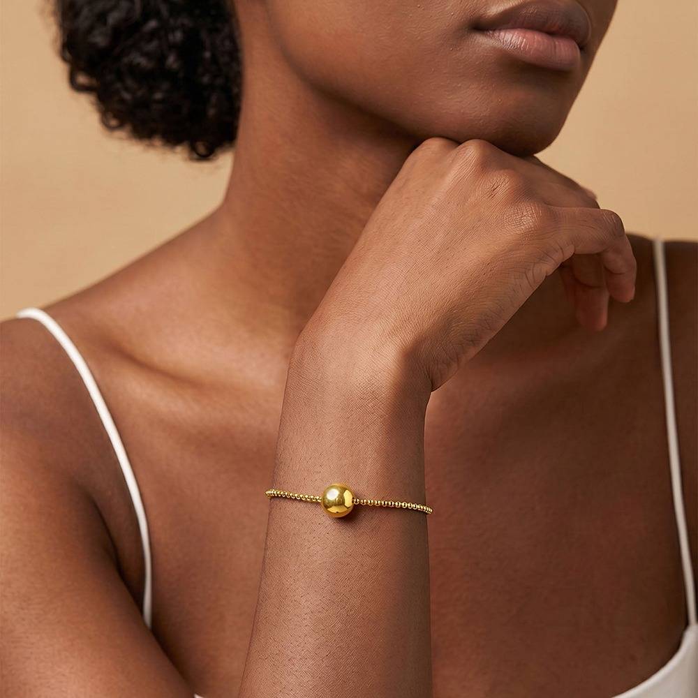Orb Theory Gold Plated Bracelet |Gifts For Women & Girls| Waterproof, Anti Tarnish, Skin Safe Jewellery 18K Gold Ton : OMBR057