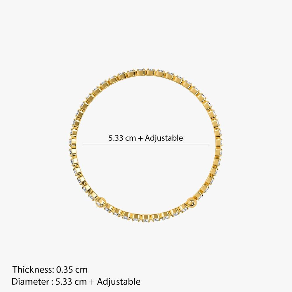 Court Side Chaos Bracelets |Gifts For Women & Girls| Waterproof, Anti Tarnish, Skin Safe Jewellery 18K Gold Tone Pla : OMBR070