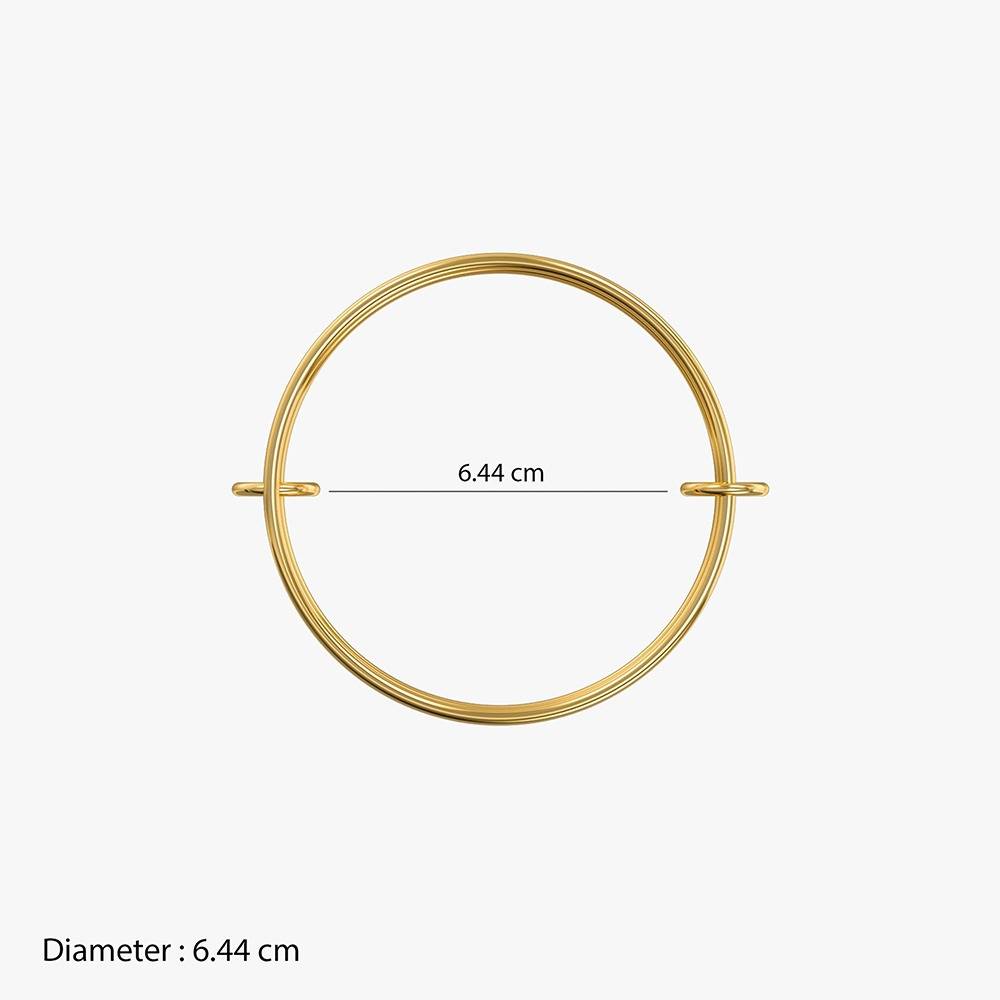 Twisted Signal Dual Tone Bangle Bracelet |Gifts For Women & Girls| Waterproof, Anti Tarnish, Skin Safe Jewellery Dou : OMBR080
