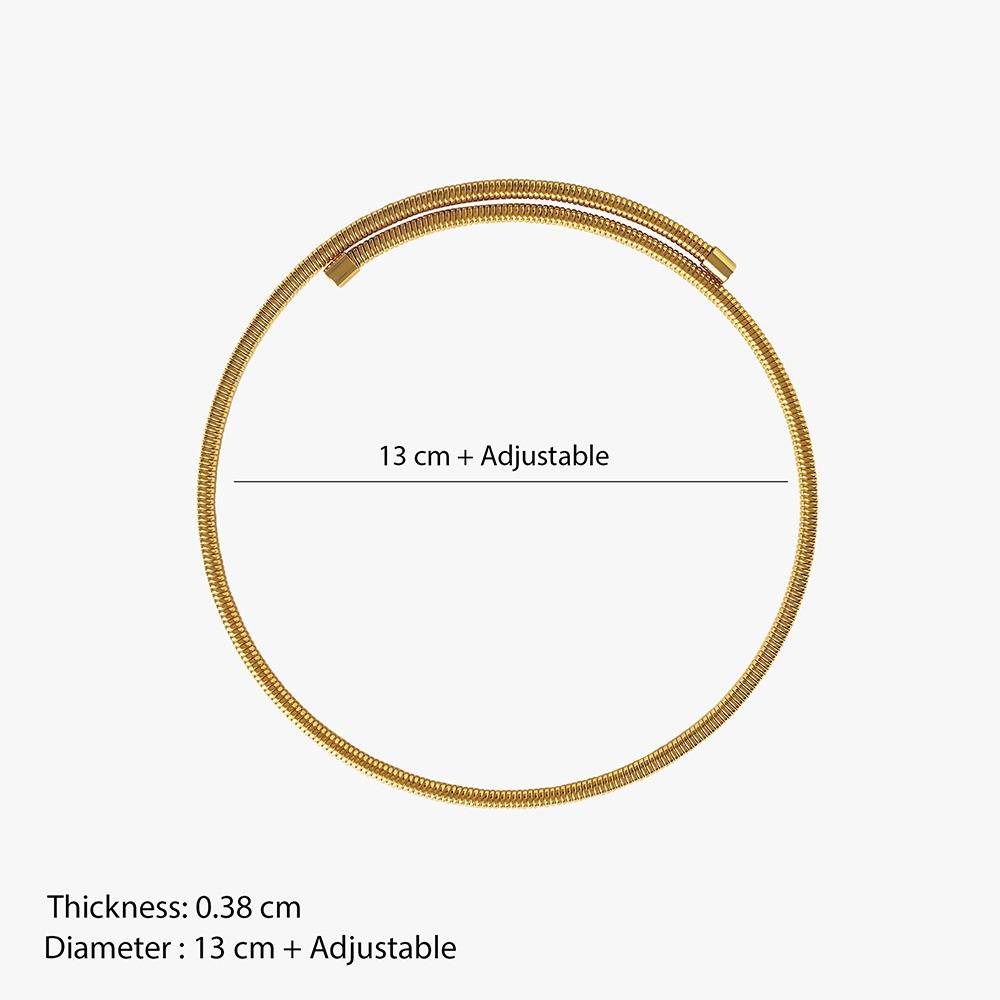 Collar Crush Gold Plated Chain | Gifts For Women & Girls| Waterproof, Anti Tarnish, Skin Safe Jewellery 18K Gold Tone : OMCH01
