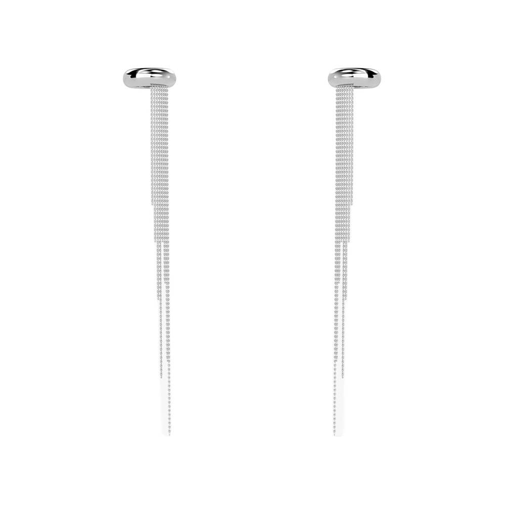 Drip Hook Rhodium Plated Ear Cuff |Gifts For Women & Girls| Waterproof, Anti Tarnish, Skin Safe Jewellery Silver Pl : OMER0109