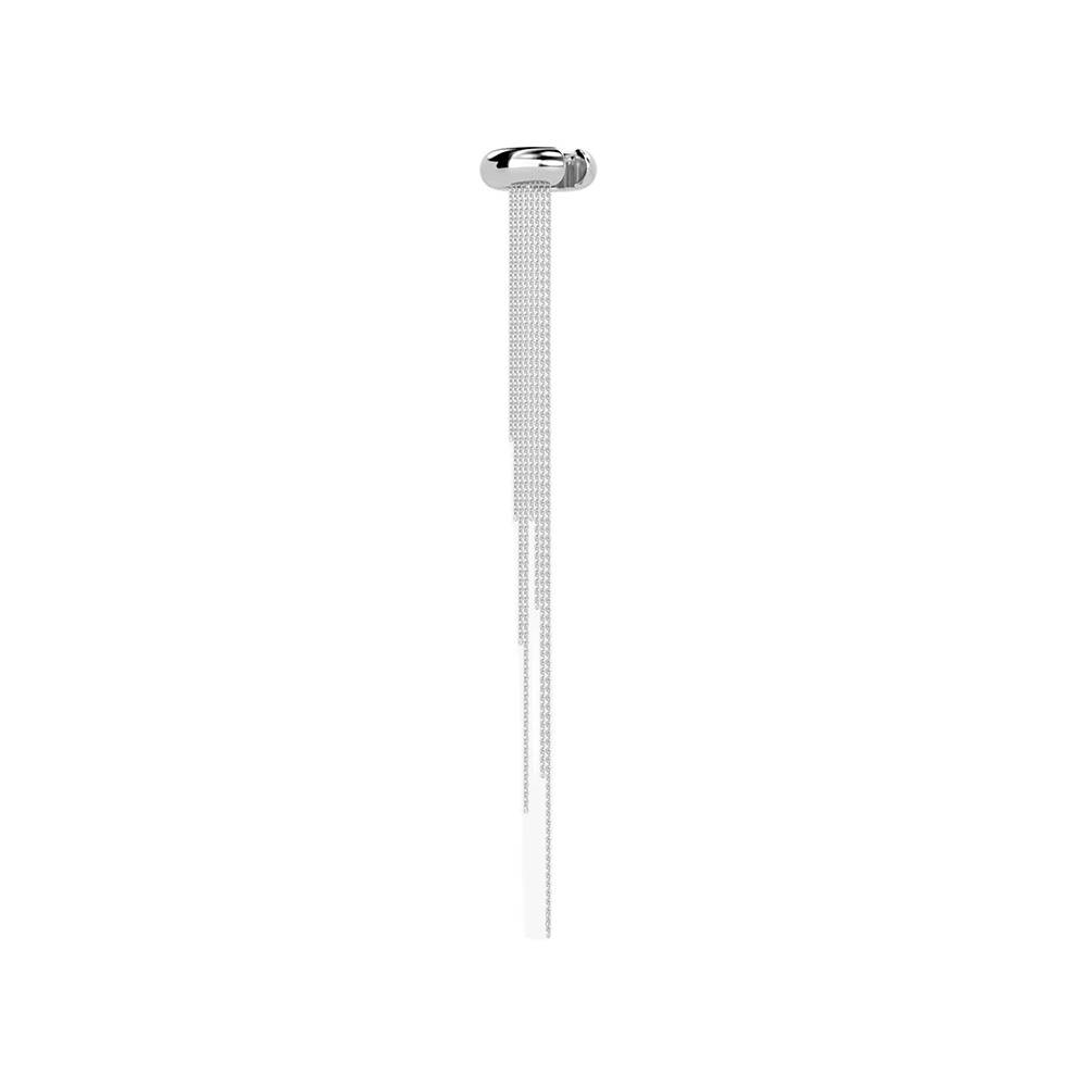 Drip Hook Rhodium Plated Ear Cuff |Gifts For Women & Girls| Waterproof, Anti Tarnish, Skin Safe Jewellery Silver Pl : OMER0109