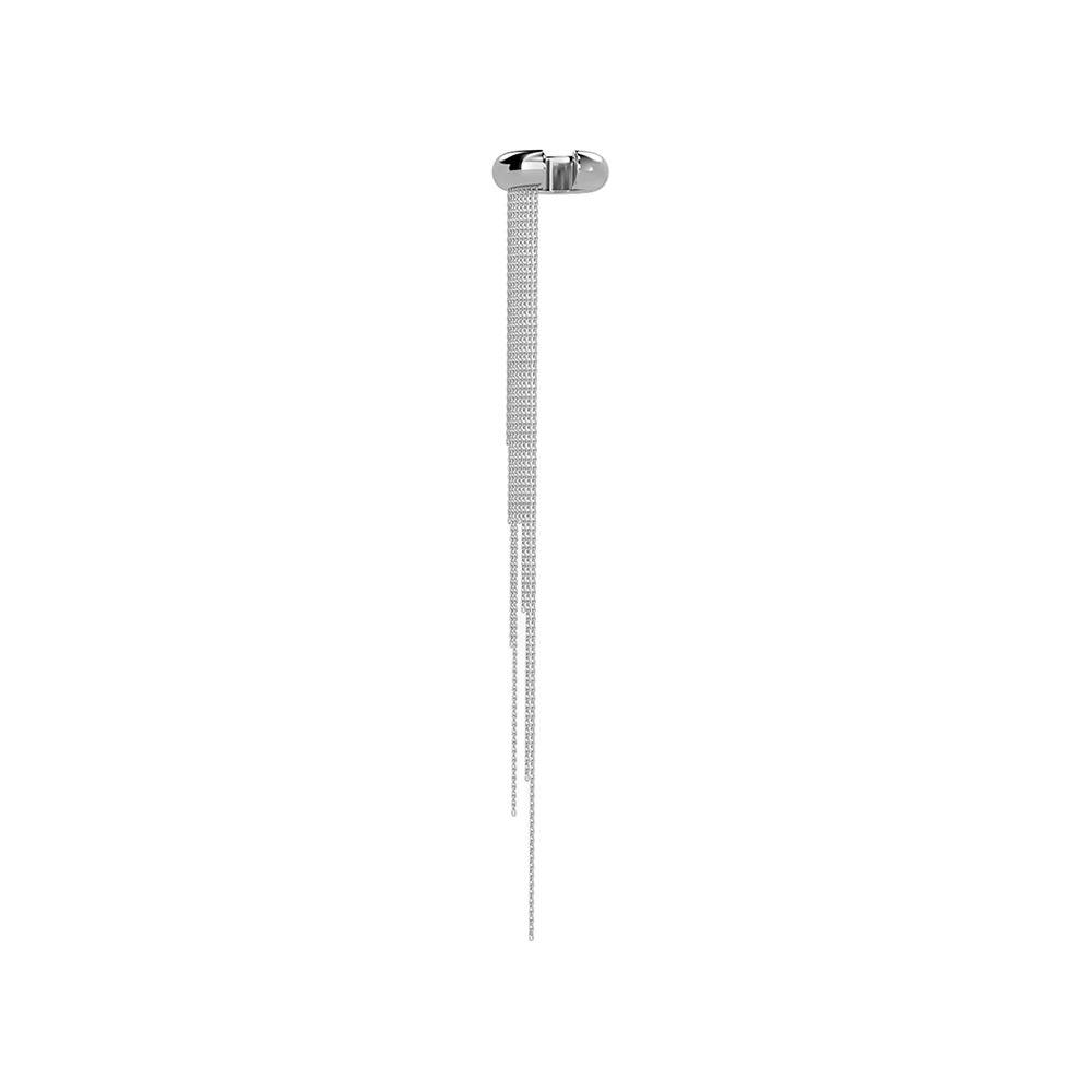 Drip Hook Rhodium Plated Ear Cuff |Gifts For Women & Girls| Waterproof, Anti Tarnish, Skin Safe Jewellery Silver Pl : OMER0109