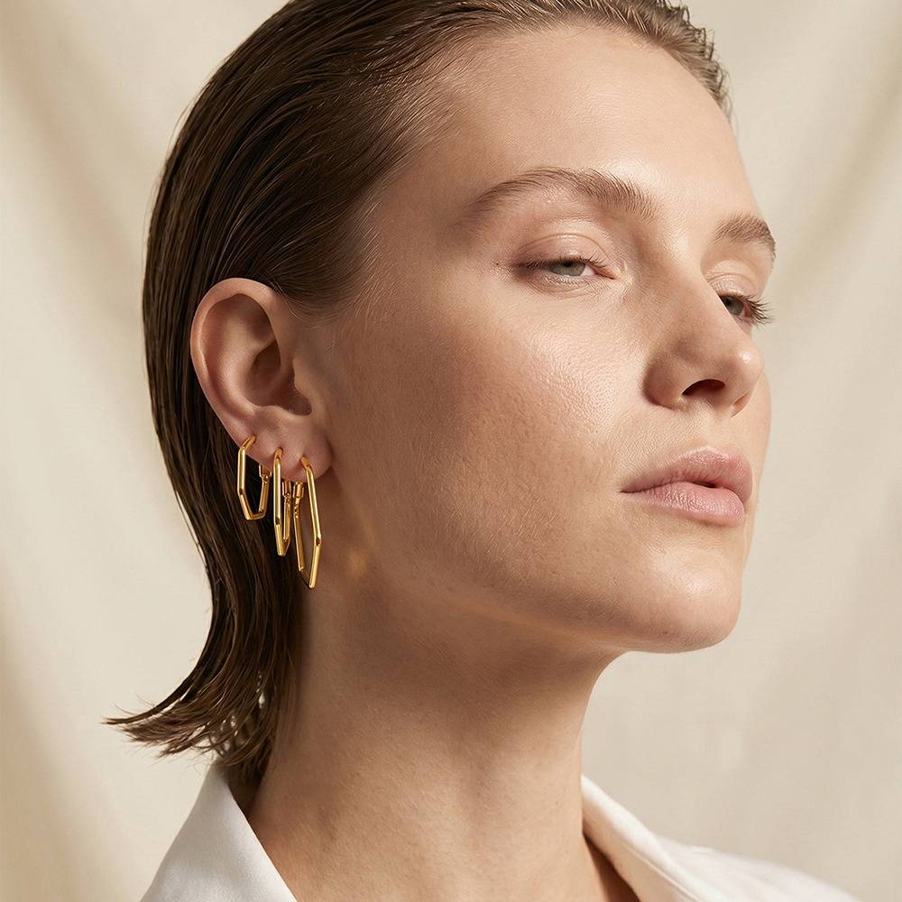Sharp Behaviour Demi Fine Earrings Set |Gifts For Women & Girls| Waterproof, Anti Tarnish, Skin Safe Jewellery 18K  : OMER0120