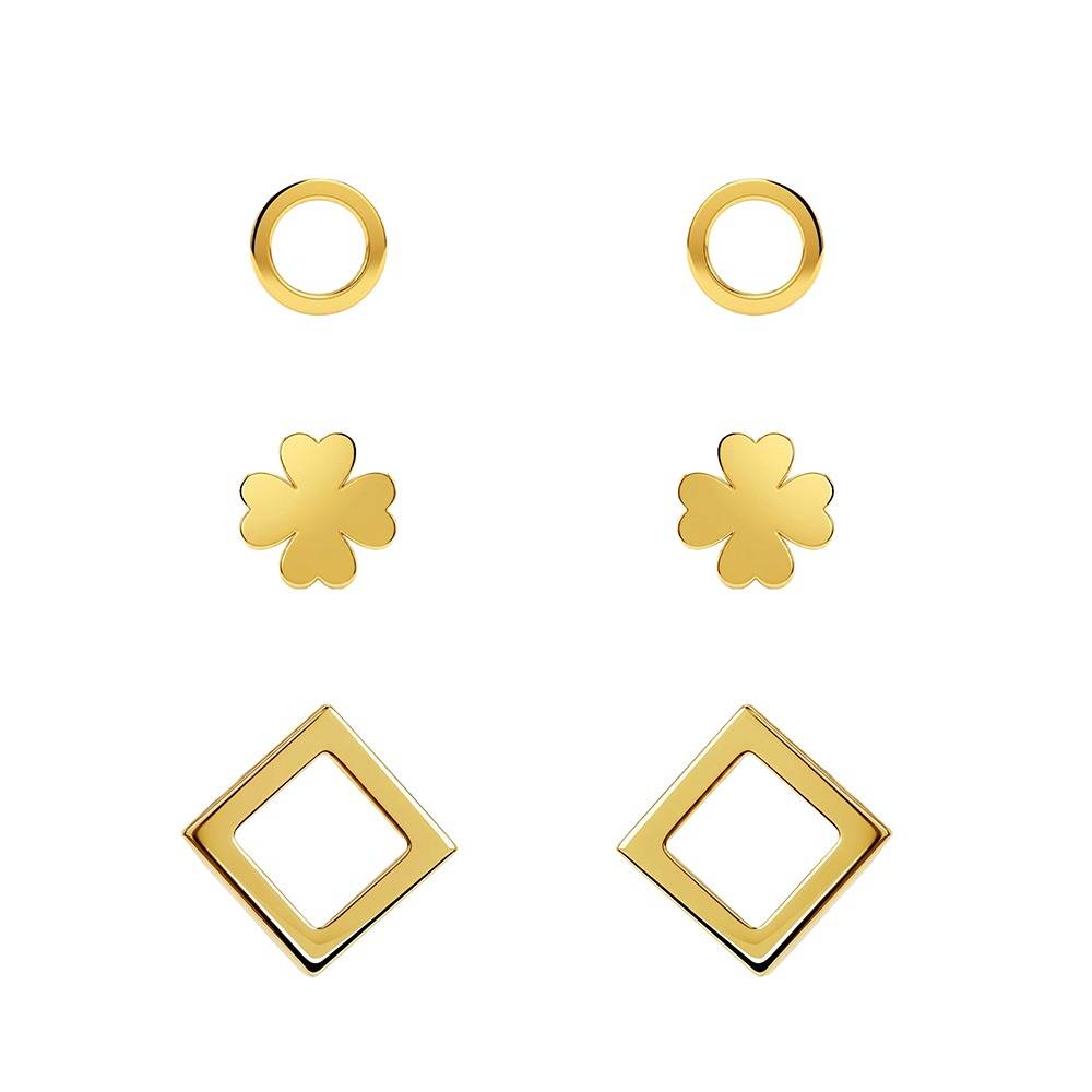 Pick N Mix Gold Plated Earrings |Gifts For Women & Girls| Waterproof, Anti Tarnish, Skin Safe Jewellery 18K Gold To : OMER0123