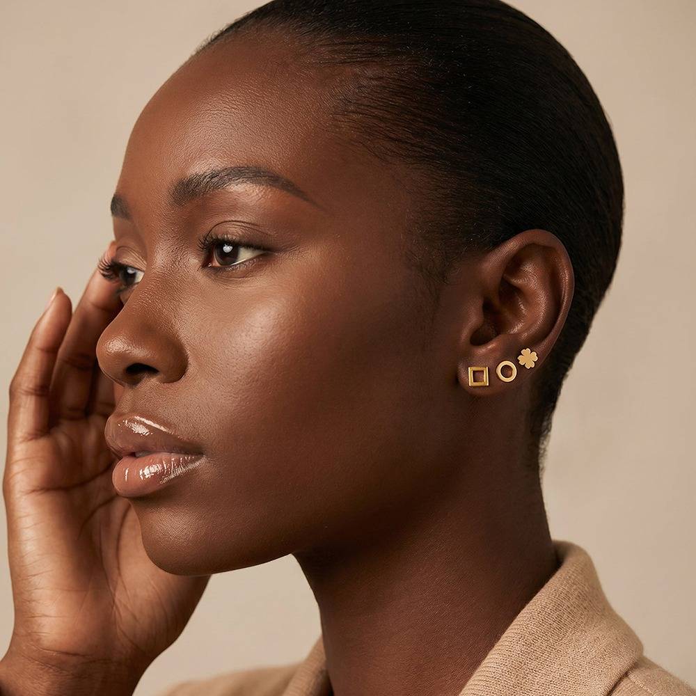 Pick N Mix Gold Plated Earrings |Gifts For Women & Girls| Waterproof, Anti Tarnish, Skin Safe Jewellery 18K Gold To : OMER0123