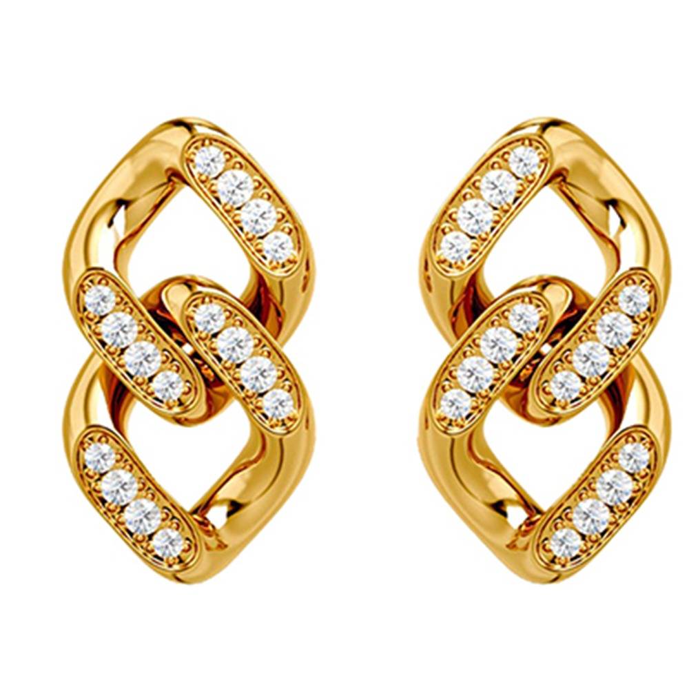 Drip Links Gold Plated Earrings |Gifts For Women & Girls| Waterproof, Anti Tarnish, Skin Safe Jewellery 18K Gold Ton : OMER022