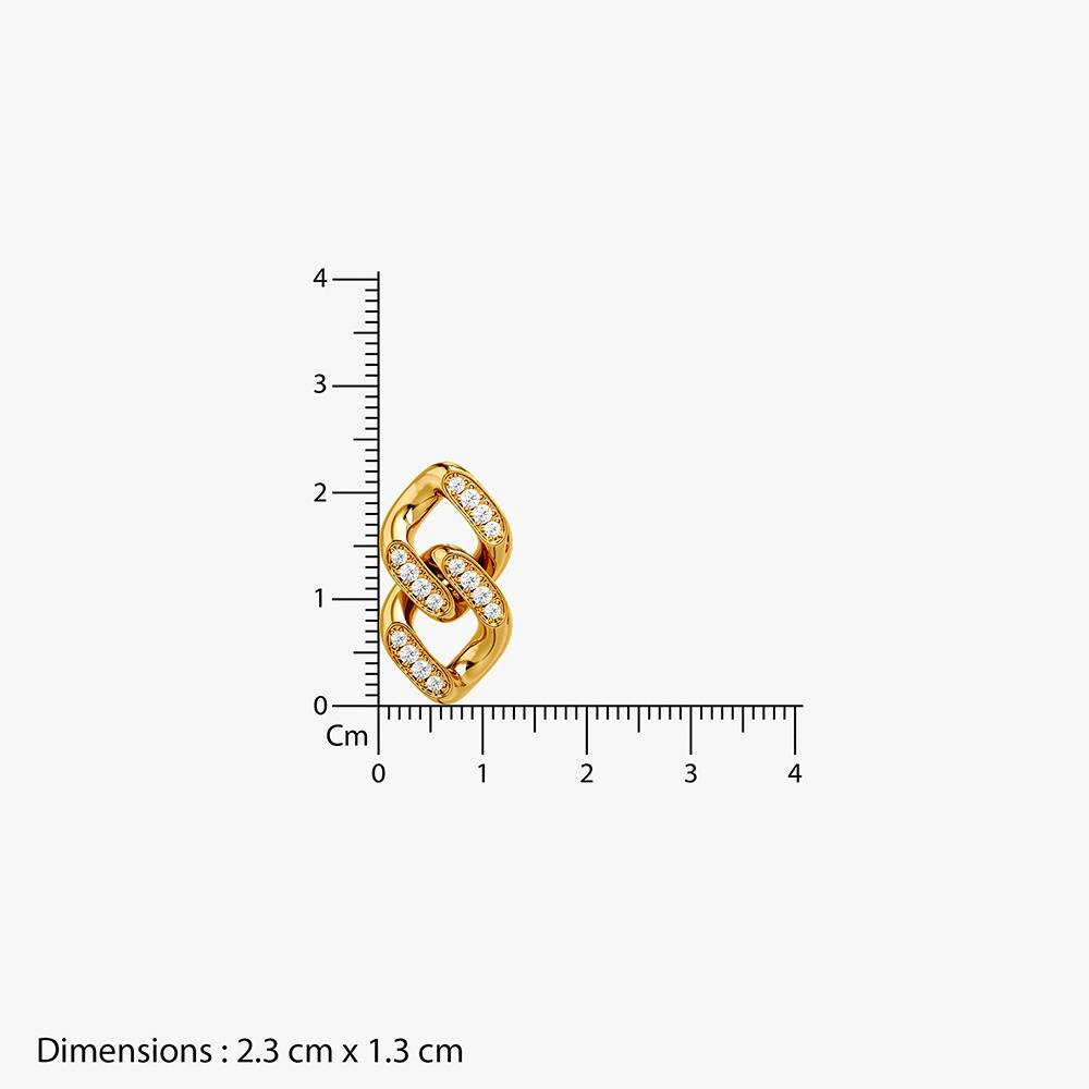 Drip Links Gold Plated Earrings |Gifts For Women & Girls| Waterproof, Anti Tarnish, Skin Safe Jewellery 18K Gold Ton : OMER022