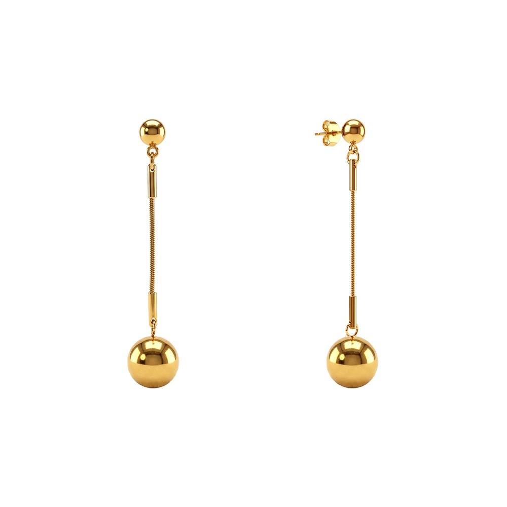 Swing By Gold Plated Earrings | Gifts For Women & Girls| Waterproof, Anti Tarnish, Skin Safe Jewellery 18K Gold Tone : OMER042