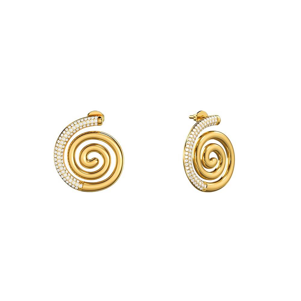 Spiral Edge Gold Plated Earrings |Gifts For Women & Girls| Waterproof, Anti Tarnish, Skin Safe Jewellery 18K Gold To : OMER072