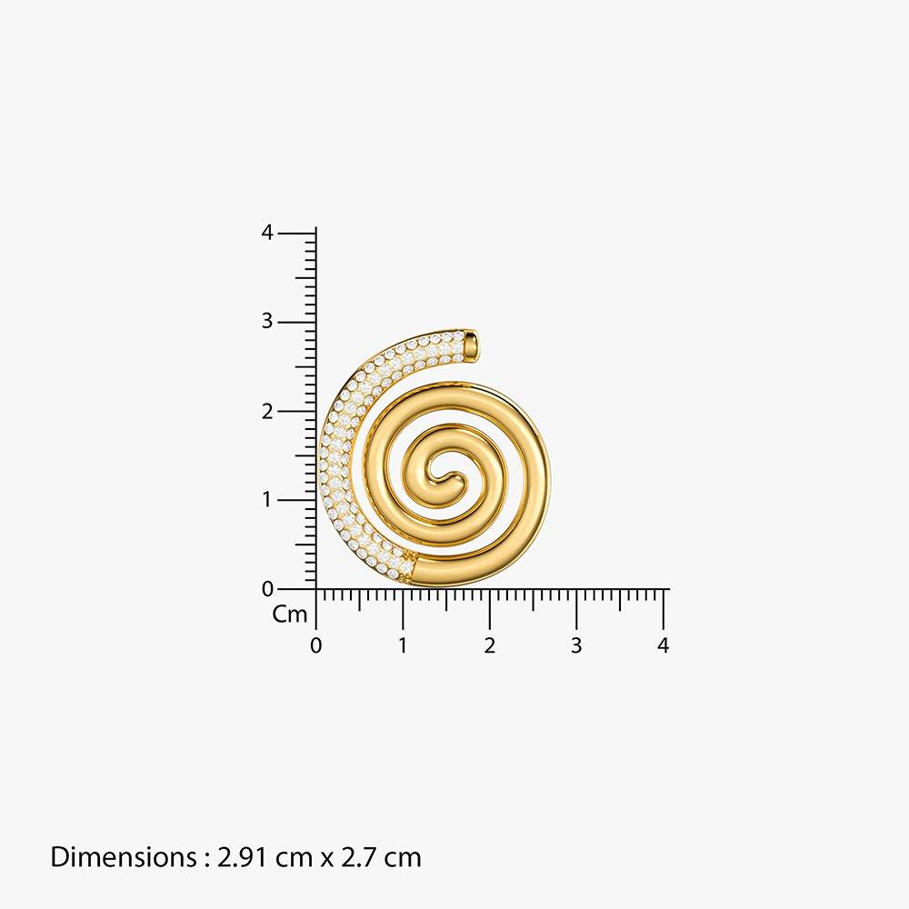 Spiral Edge Gold Plated Earrings |Gifts For Women & Girls| Waterproof, Anti Tarnish, Skin Safe Jewellery 18K Gold To : OMER072