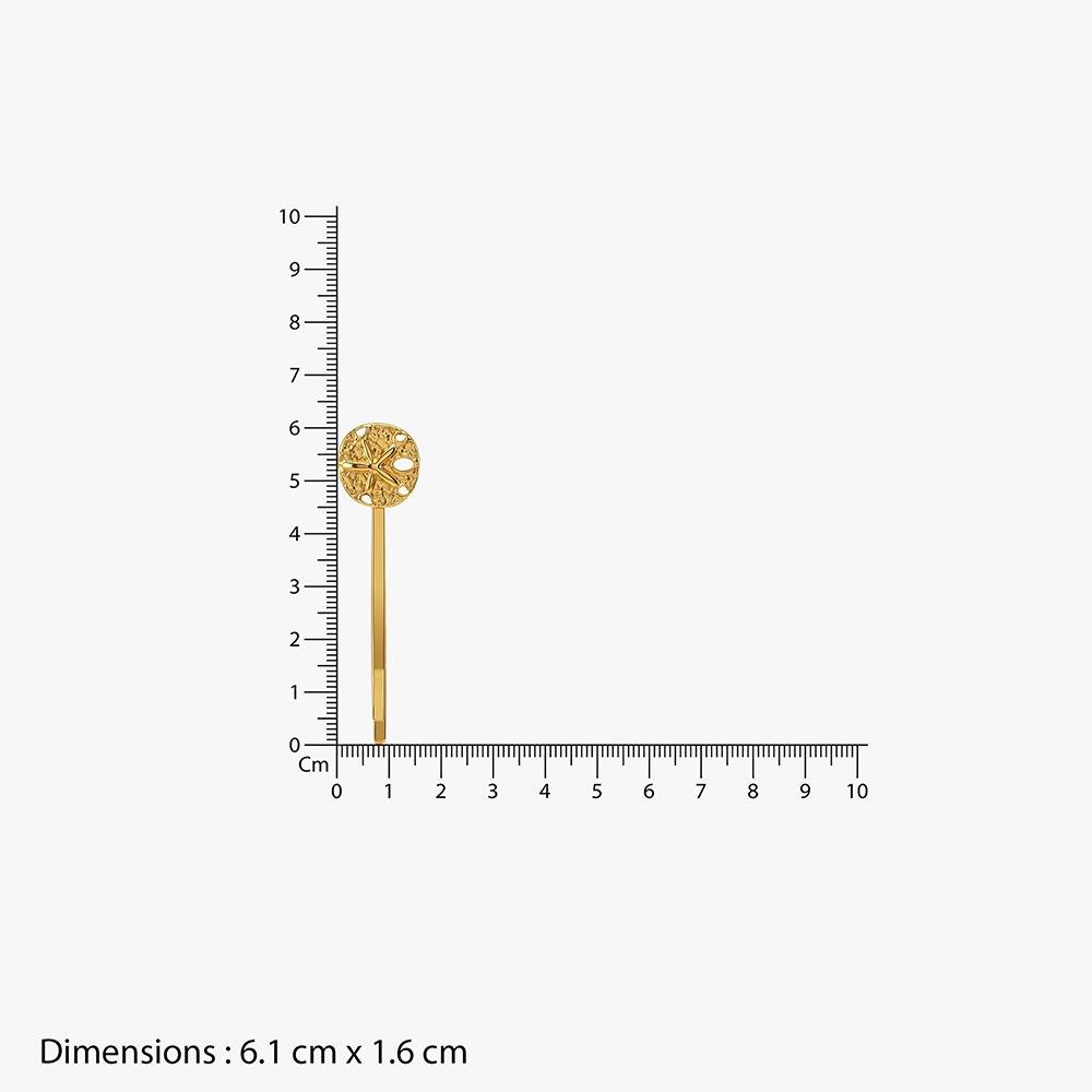 Ancient Coin Gold Plated Hair Clip |Gifts For Women & Girls| Waterproof, Anti Tarnish, Skin Safe Jewellery 18K Gold  : OMHA014