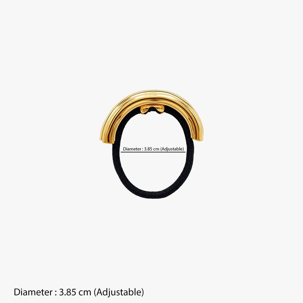 Triple Stack Gold Plated Hair Band |Gifts For Women & Girls| Waterproof, Anti Tarnish, Skin Safe Jewellery 18K Gold T : OMHA01