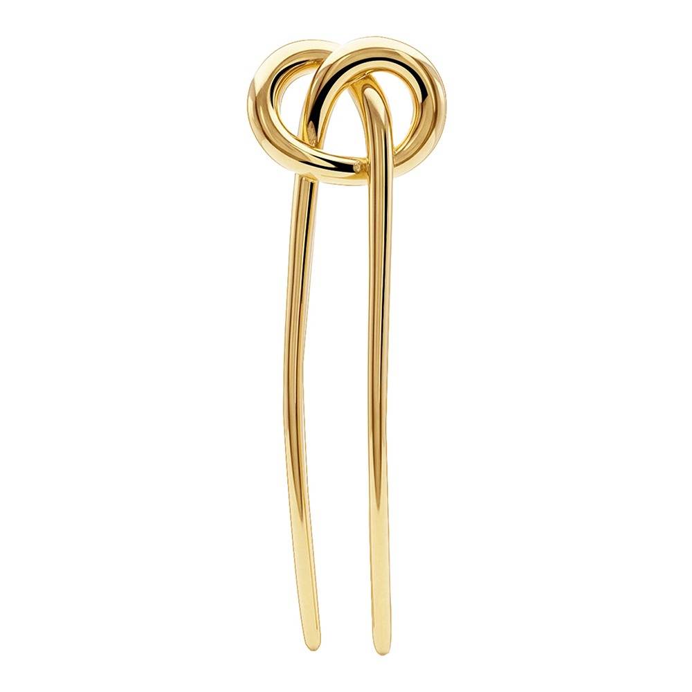 Knot Rush Gold Plated Hair Pin |Gifts For Women & Girls| Waterproof, Anti Tarnish, Skin Safe Jewellery 18K Gold Tone  : OMHA09