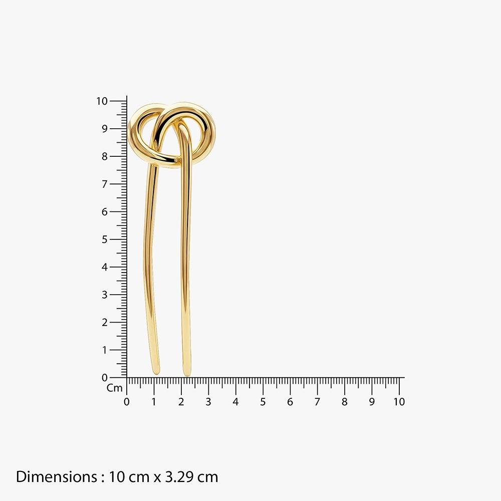 Knot Rush Gold Plated Hair Pin |Gifts For Women & Girls| Waterproof, Anti Tarnish, Skin Safe Jewellery 18K Gold Tone  : OMHA09