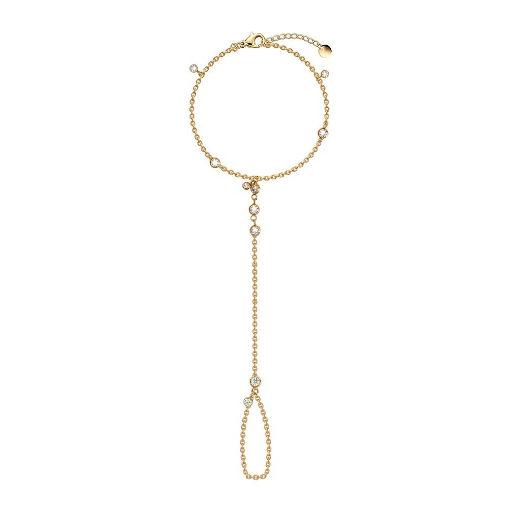 Bare Chains Gold Plated Hathphool |Gifts For Women & Girls| Waterproof, Anti Tarnish, Skin Safe Jewellery 18K Gold To : OMHP02