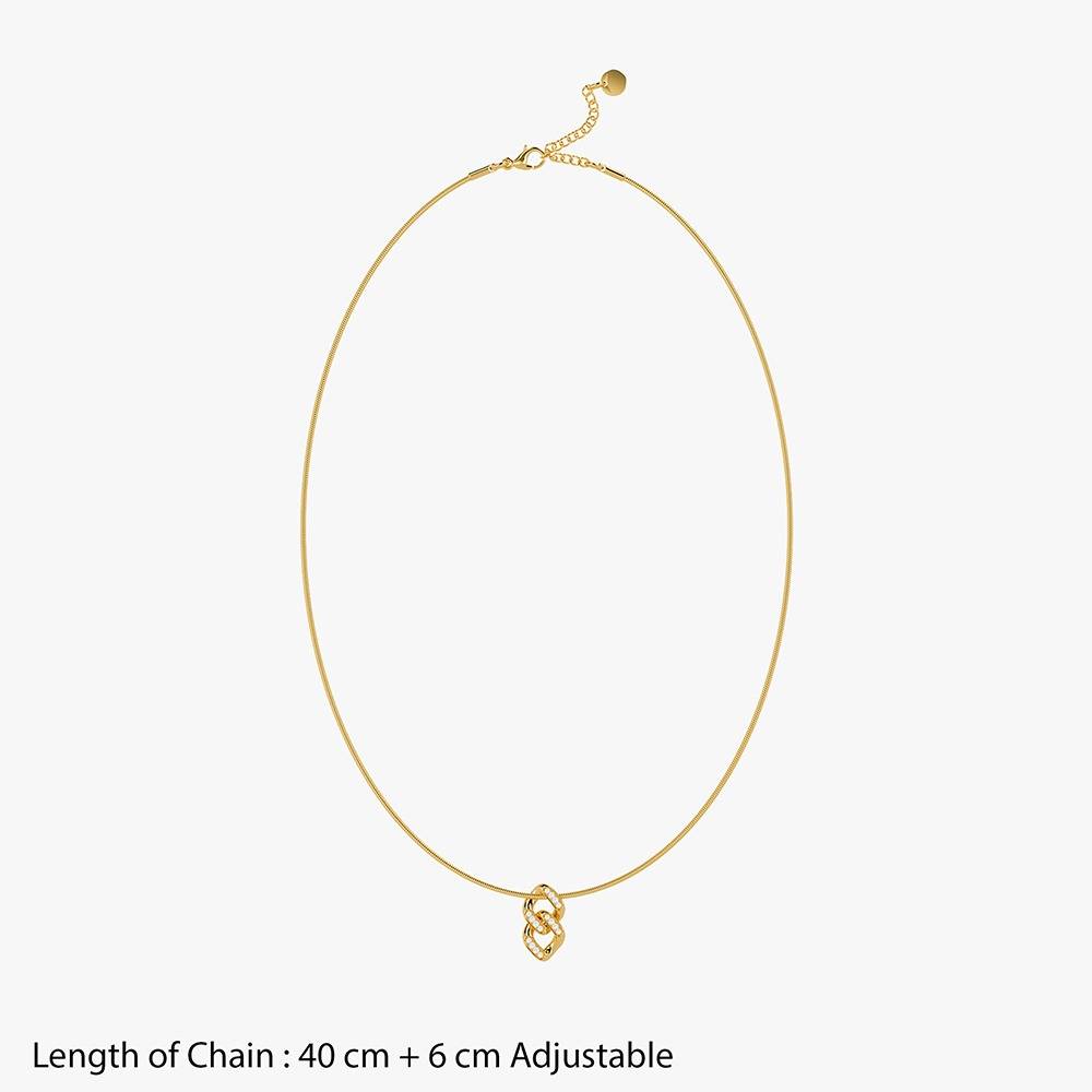 Drip Links Gold Plated Pendant With Link Chain |Gifts For Women & Girls| Waterproof, Anti Tarnish, Skin Safe Jewelle : OMNE012