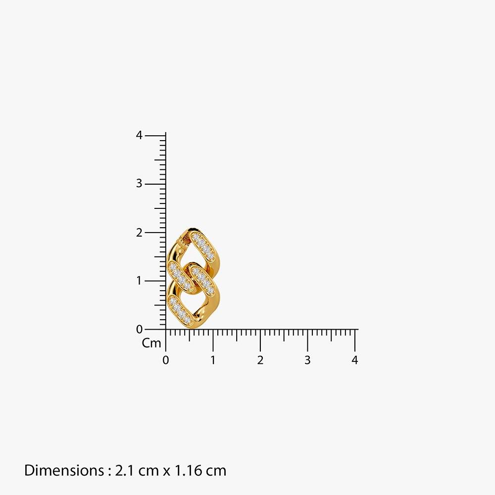 Drip Links Gold Plated Pendant With Link Chain |Gifts For Women & Girls| Waterproof, Anti Tarnish, Skin Safe Jewelle : OMNE012