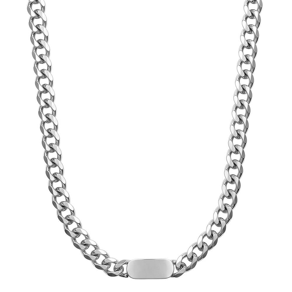 Chain Of Command Rhodium Plated Necklace For Men | Gifts For Men & Boys| Waterproof, Anti Tarnish, Skin Safe Jewell : OMNE0132