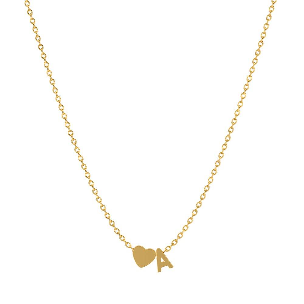 Heart Snap Detail Gold Plated Necklace |Gifts For Women & Girls| Waterproof, Anti Tarnish, Skin Safe Jewellery 18K G : OMNE051
