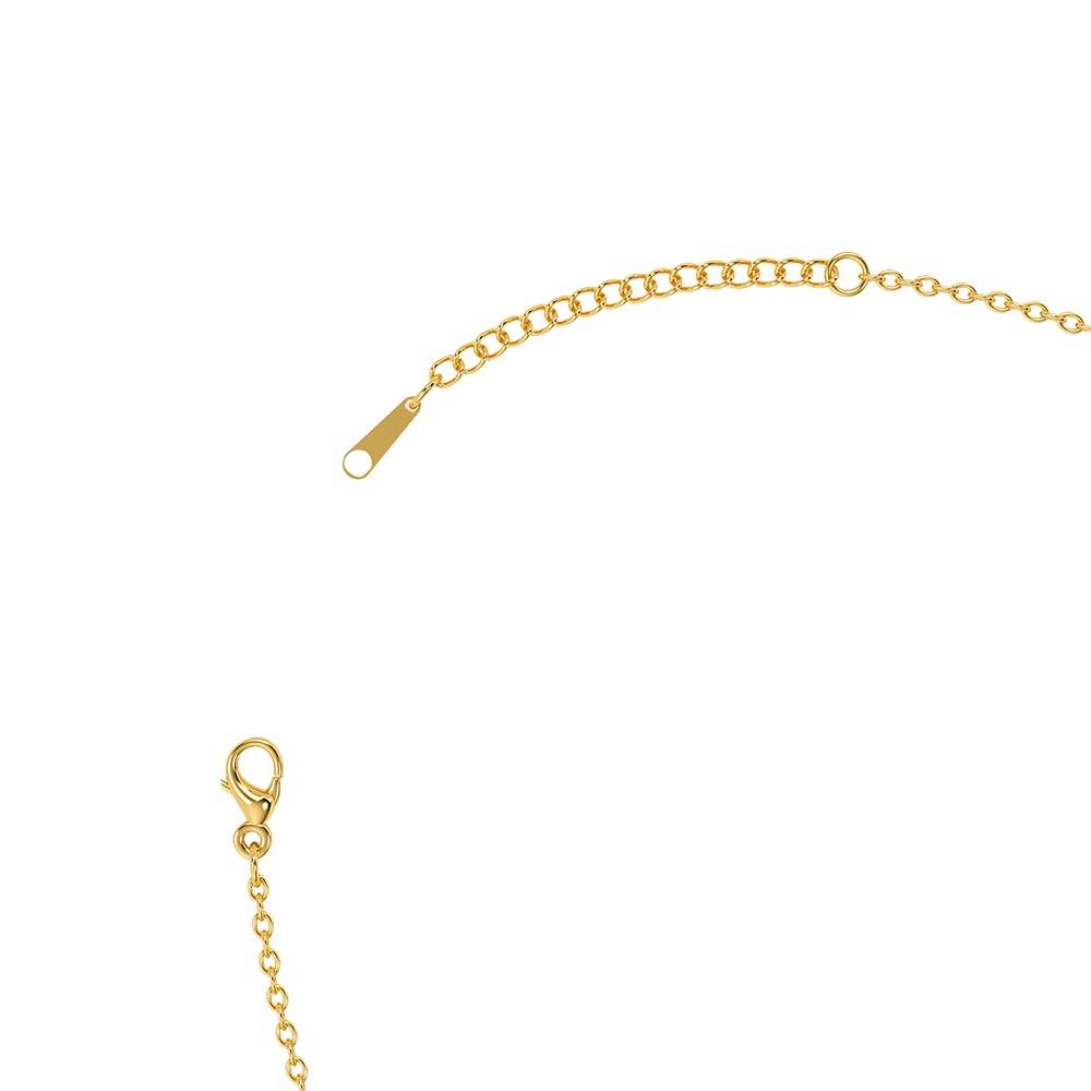 Heart Snap Detail Gold Plated Necklace |Gifts For Women & Girls| Waterproof, Anti Tarnish, Skin Safe Jewellery 18K G : OMNE051