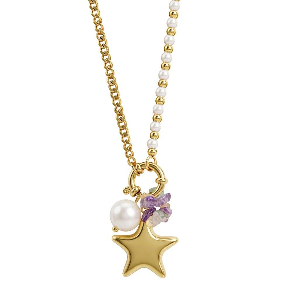 Star Baby Gold Plated Necklace |Gifts For Women & Girls| Waterproof, Anti Tarnish, Skin Safe Jewellery 18K Gold Tone : OMNE056