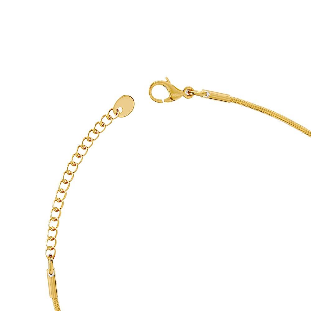 Drip Links Gold Plated Pendant With Link Chain |Gifts For Women & Girls| Waterproof, Anti Tarnish, Skin Safe Jewelle : OMNE012