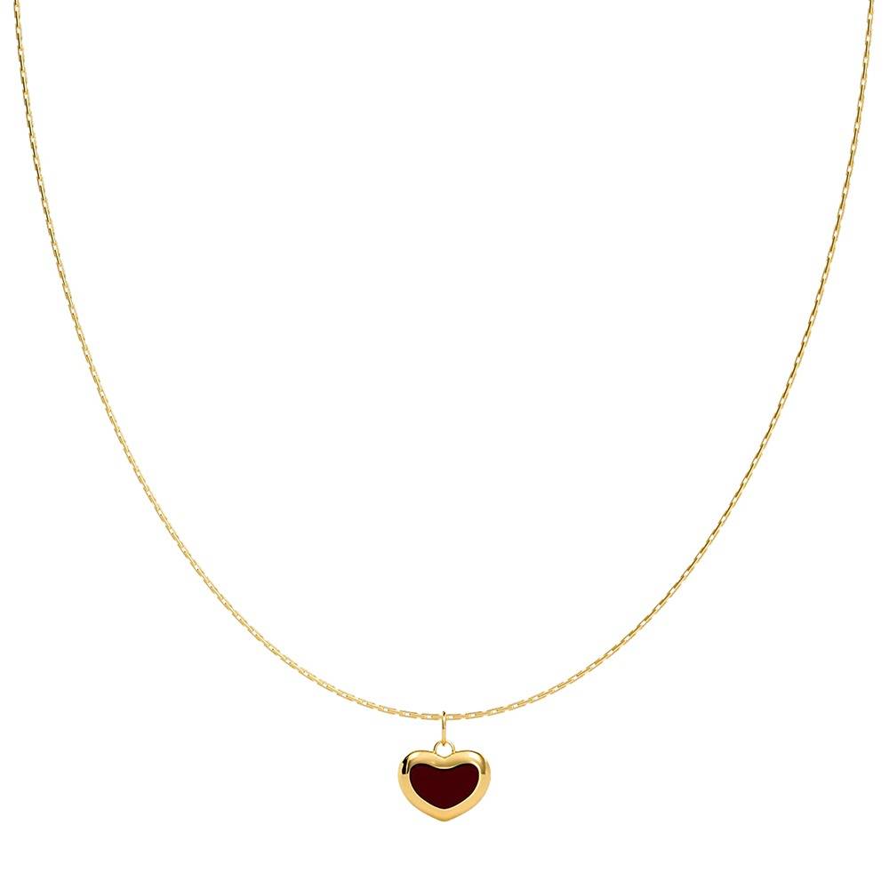 Heart Flick Gold Plated Pendant With Link Chain |Gifts For Women & Girls| Waterproof, Anti Tarnish, Skin Safe Jewelle : OMPD01