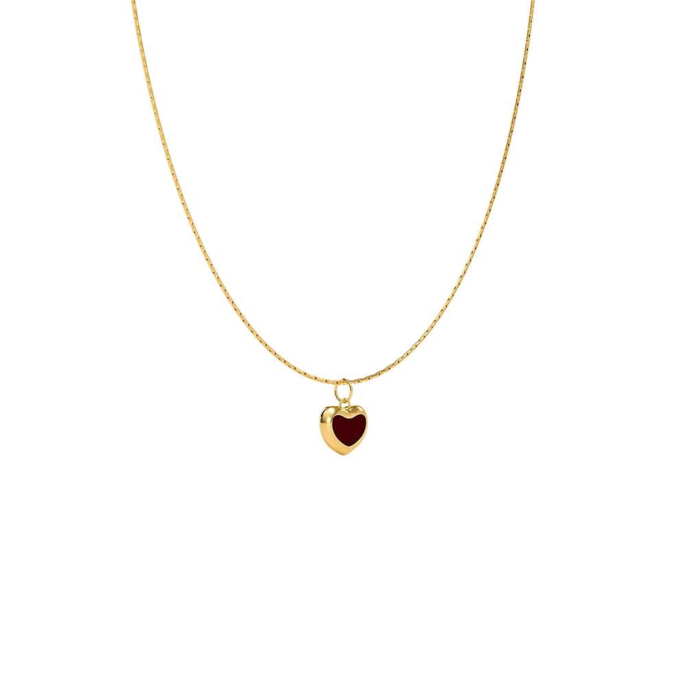 Heart Flick Gold Plated Pendant With Link Chain |Gifts For Women & Girls| Waterproof, Anti Tarnish, Skin Safe Jewelle : OMPD01
