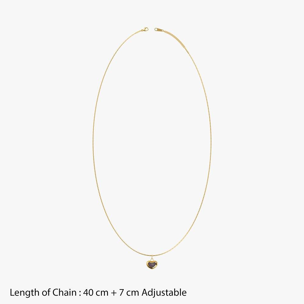 Heart Flick Gold Plated Pendant With Link Chain |Gifts For Women & Girls| Waterproof, Anti Tarnish, Skin Safe Jewelle : OMPD01