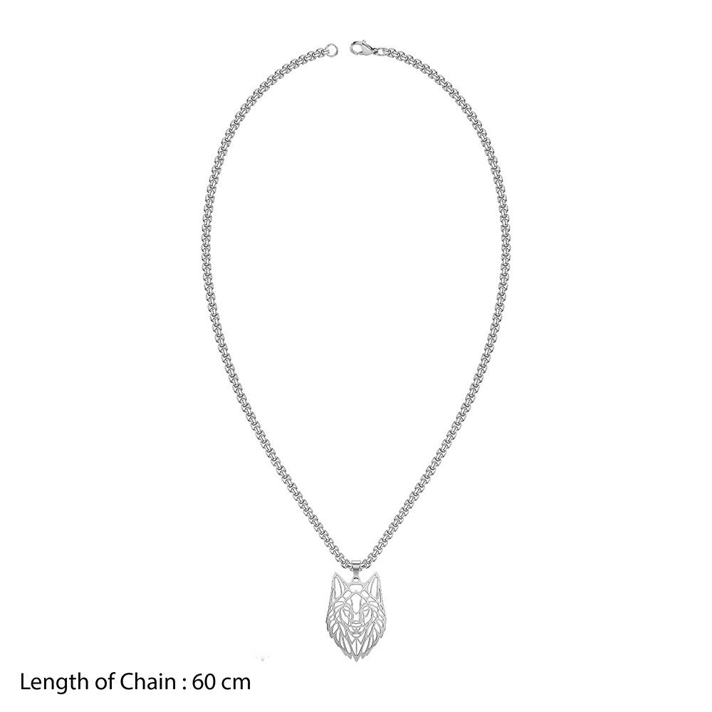 Pack Leader Rhodium Plated Pendant With Chain For Men | Gifts For Men & Boys| Waterproof, Anti Tarnish, Skin Safe Je : OMPD054