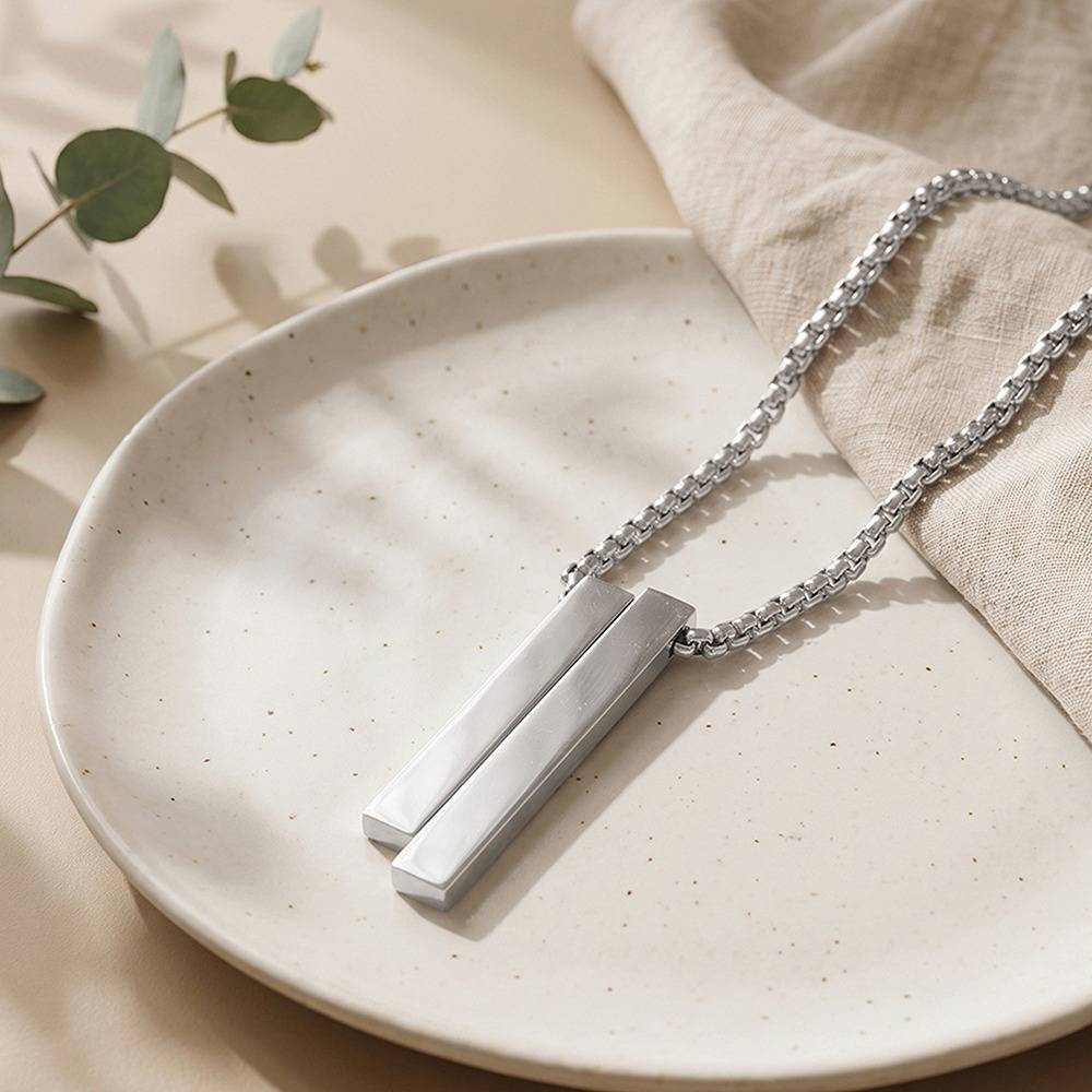 Growth Mindset Rhodium Plated Pendant With Chain For Men | Gifts For Men & Boys| Waterproof, Anti Tarnish, Skin Safe : OMPD069