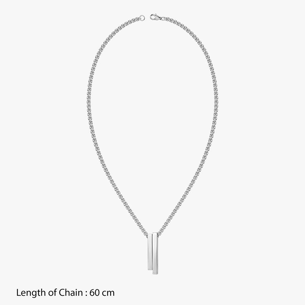 Growth Mindset Rhodium Plated Pendant With Chain For Men | Gifts For Men & Boys| Waterproof, Anti Tarnish, Skin Safe : OMPD069