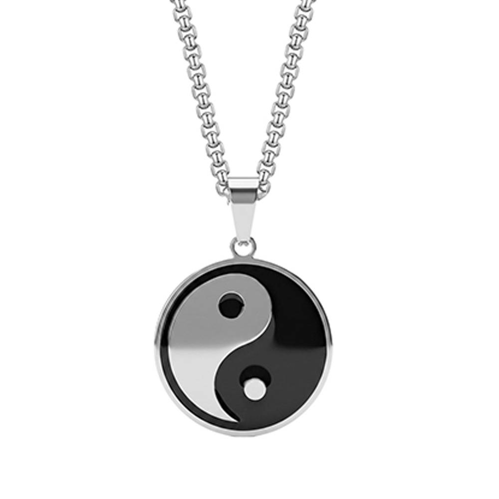Ensync Rhodium Plated Pendant With Chain For Men | Gifts For Men & Boys| Waterproof, Anti Tarnish, Skin Safe Jewellery : OMPD078
