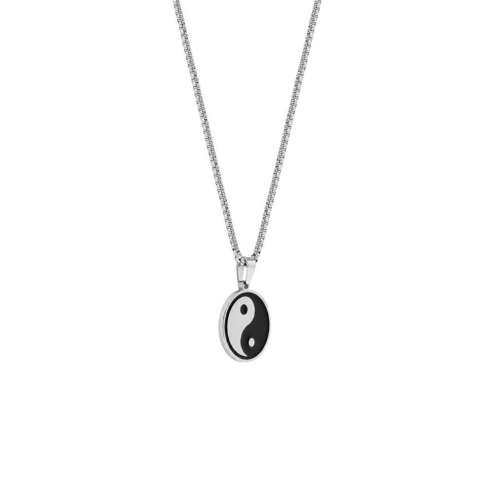 Ensync Rhodium Plated Pendant With Chain For Men | Gifts For Men & Boys| Waterproof, Anti Tarnish, Skin Safe Jewellery : OMPD078