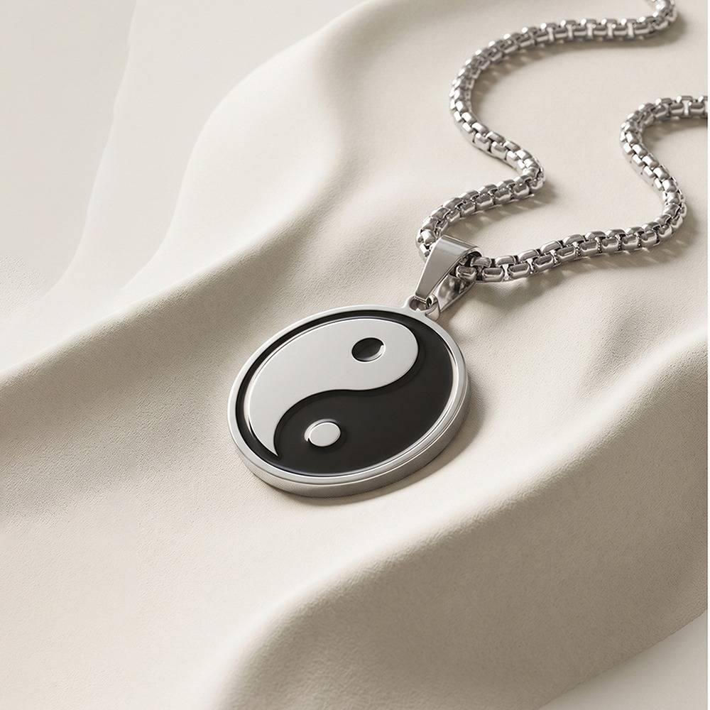 Ensync Rhodium Plated Pendant With Chain For Men | Gifts For Men & Boys| Waterproof, Anti Tarnish, Skin Safe Jewellery : OMPD078