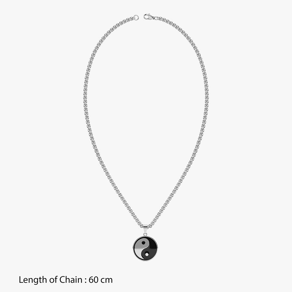 Ensync Rhodium Plated Pendant With Chain For Men | Gifts For Men & Boys| Waterproof, Anti Tarnish, Skin Safe Jewellery : OMPD078