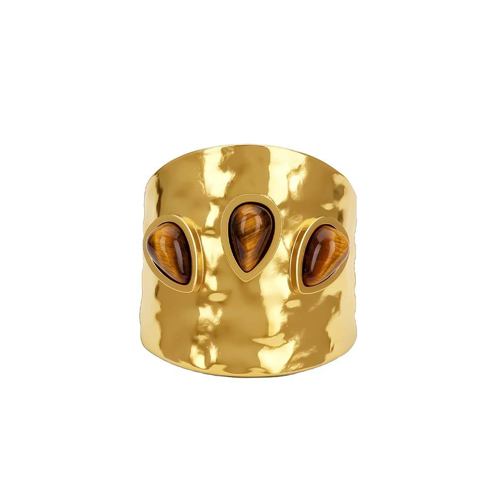 Hot Melt Gold Plated Ring (Size 14) |Gifts For Women & Girls| Waterproof, Anti Tarnish, Skin Safe Jewellery 18K Gold  : OMR070