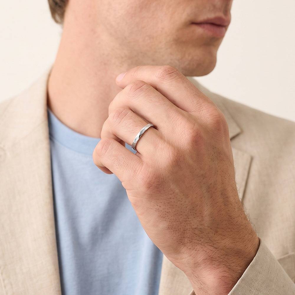 Ironclad Rhodium Plated Ring For Men (Size 20) | Gifts For Men & Boys| Waterproof, Anti Tarnish, Skin Safe Jewellery : OMR092