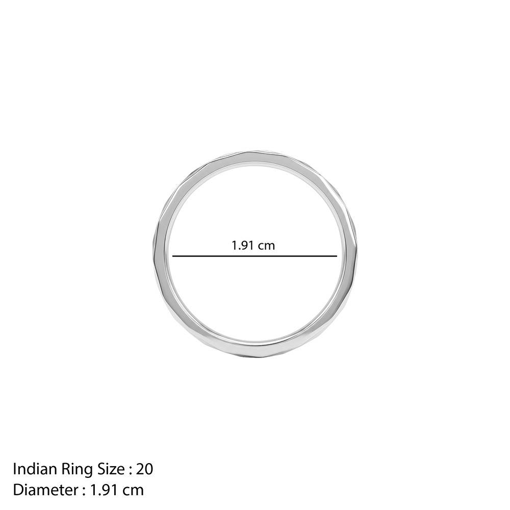 Ironclad Rhodium Plated Ring For Men (Size 20) | Gifts For Men & Boys| Waterproof, Anti Tarnish, Skin Safe Jewellery : OMR092