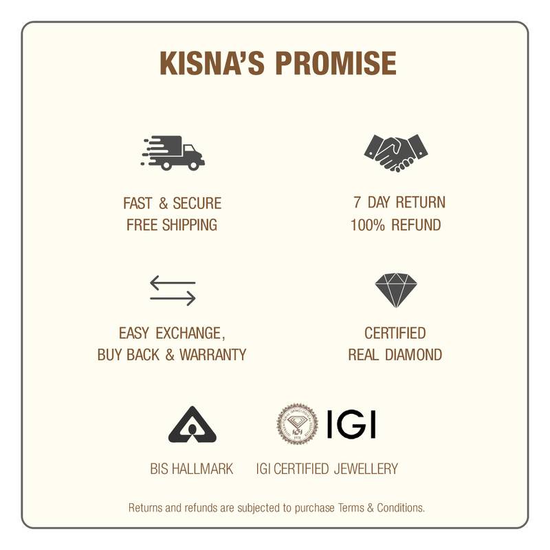 Kisna 14K Yellow Si Diamond Gold Earrings For Women | Nazea