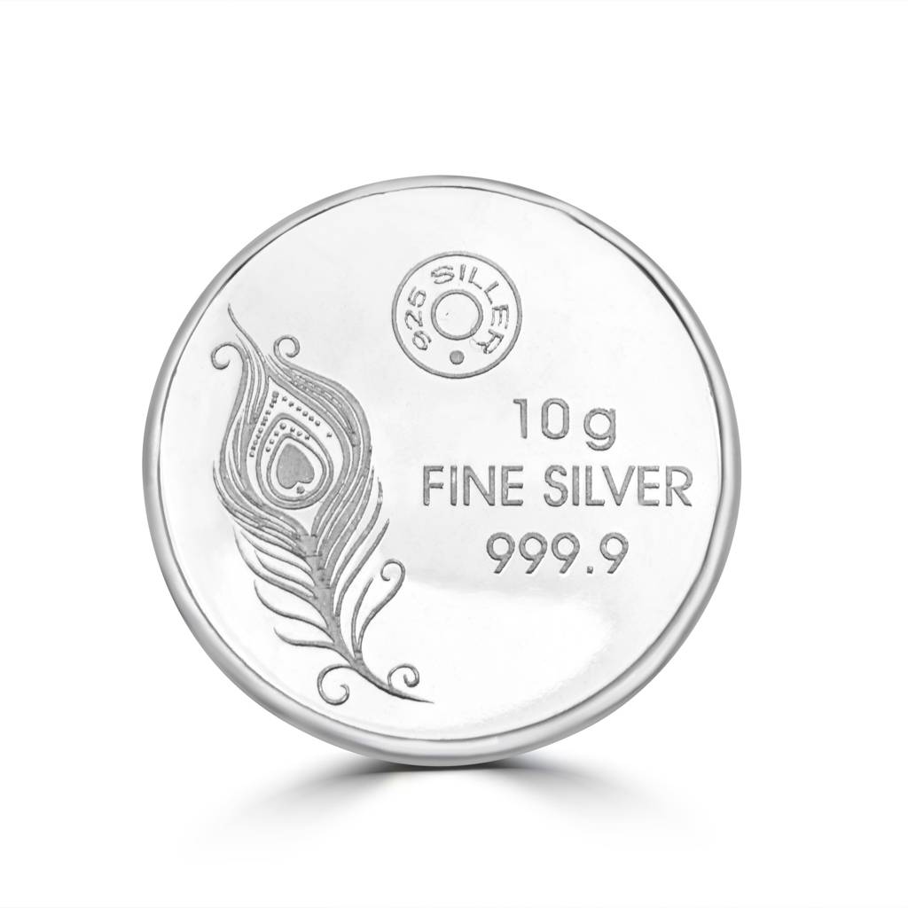 999 Pure Silver Coin | Traditional Radhakrishna Ji Silver Coin : COIN10RK