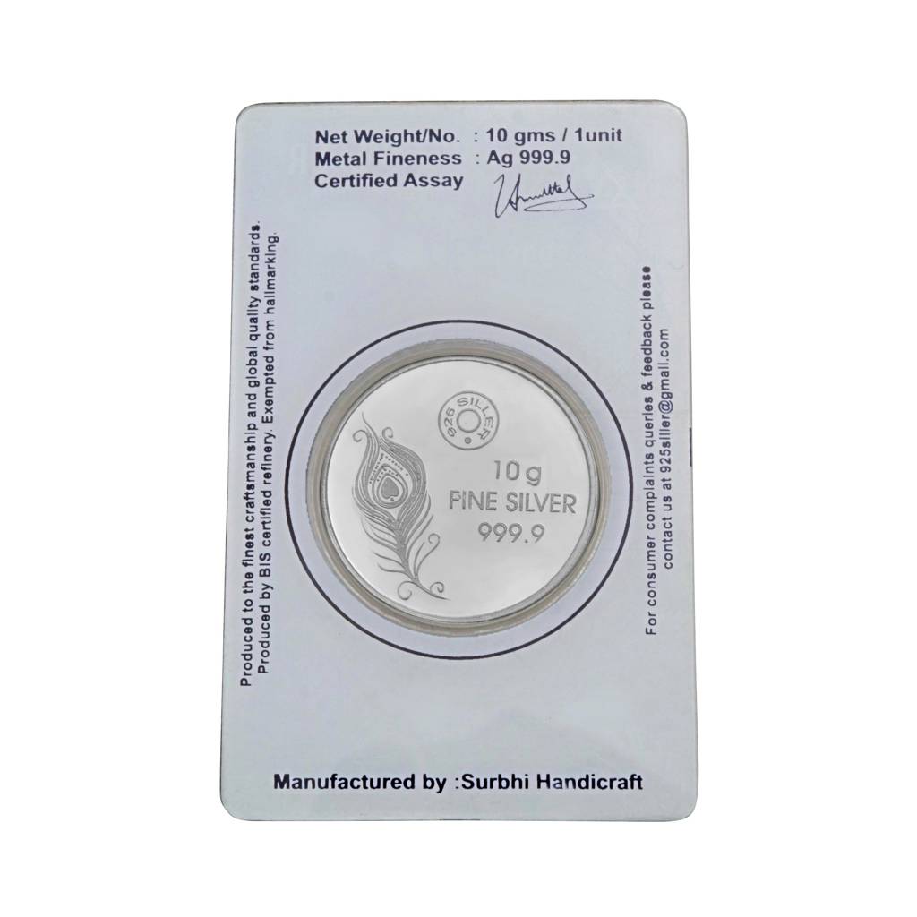 999 Pure Silver Coin | Traditional Radhakrishna Ji Silver Coin : COIN10RK